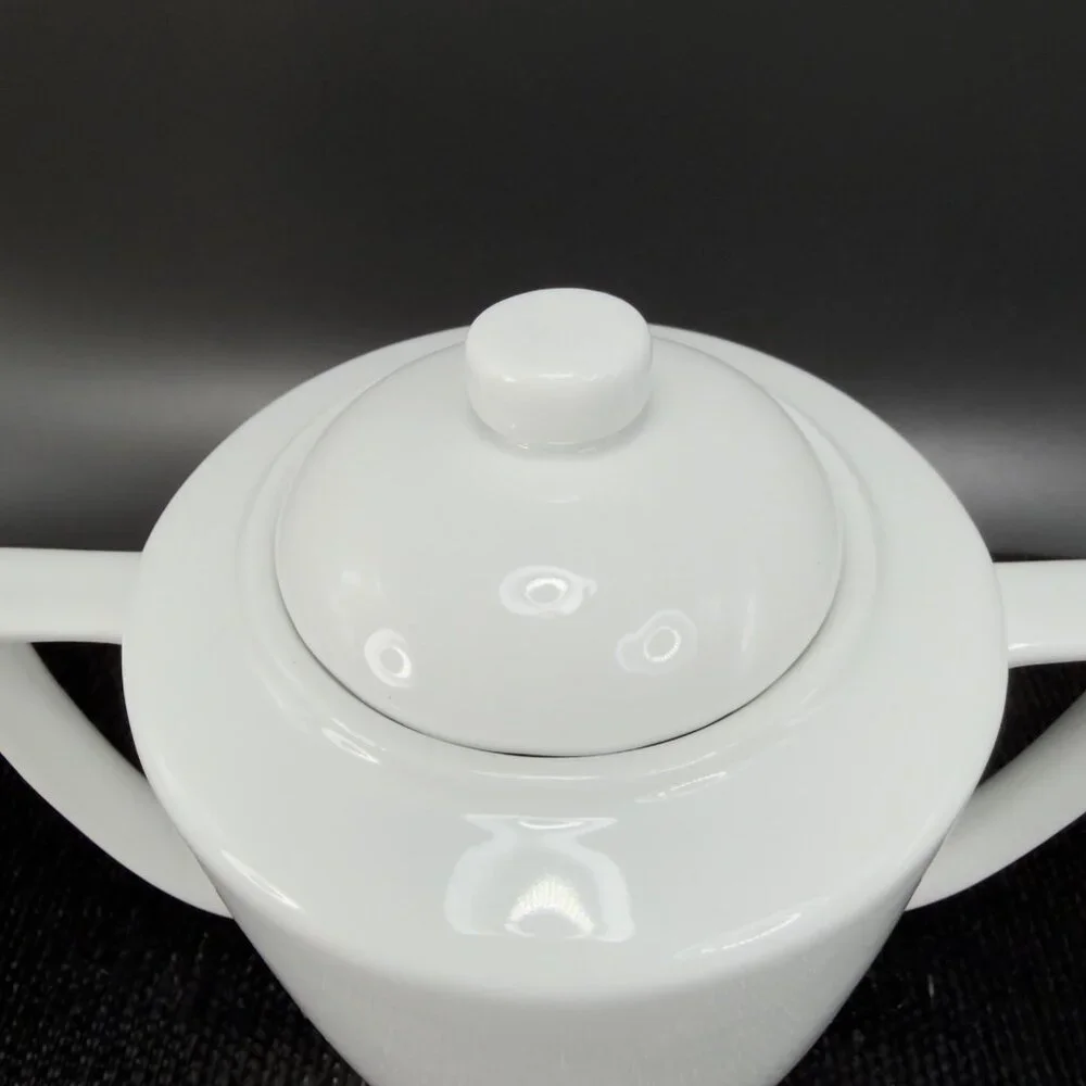 Restoration Hardware RH‎ Sugar Bowl Container White Porcelain With Lid Ceramic